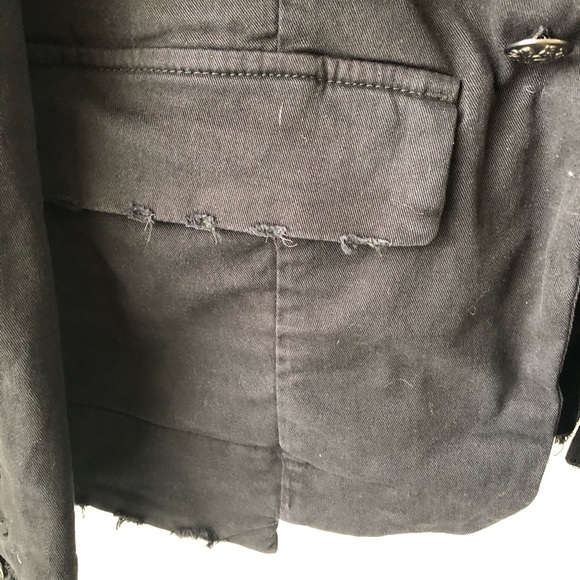 Free People Military Inspired Black Blazer Large - Picture 7 of 16